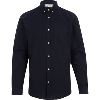 Navy casual Oxford shirt